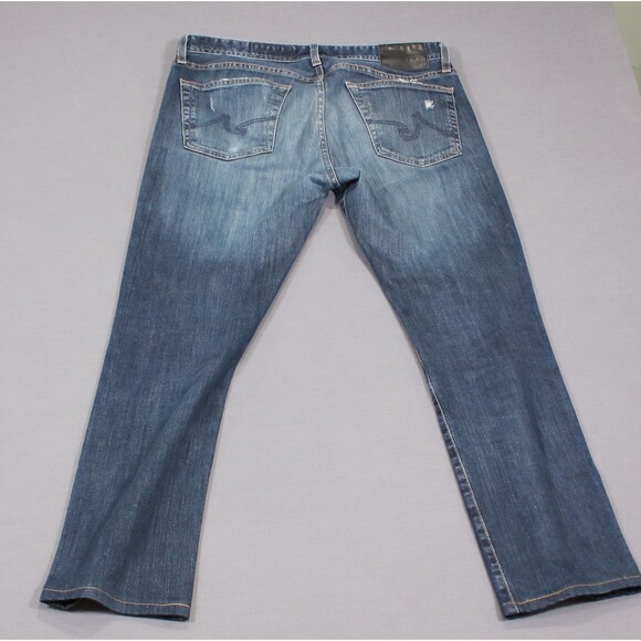 AG Adriano Goldschmied The Matchbox Slim Straight Jeans Men Denim Distressed 34R - Picture 4 of 11